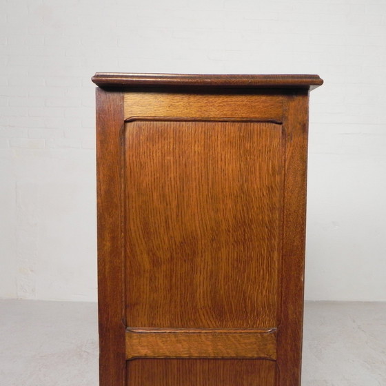 Image 1 of Oak Shutter Cabinet With 1 Shutter, 111 Cm High, 1930s