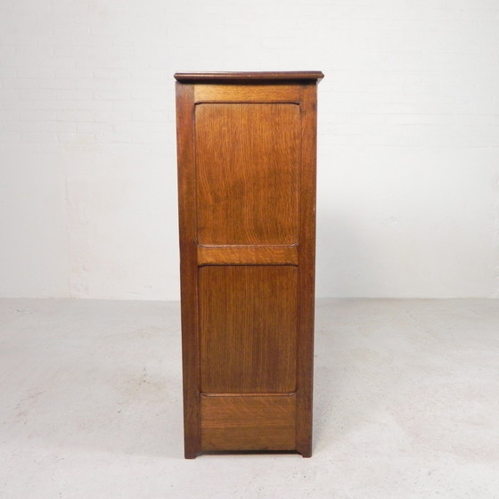 Image 1 of Oak Shutter Cabinet With 1 Shutter, 111 Cm High, 1930s