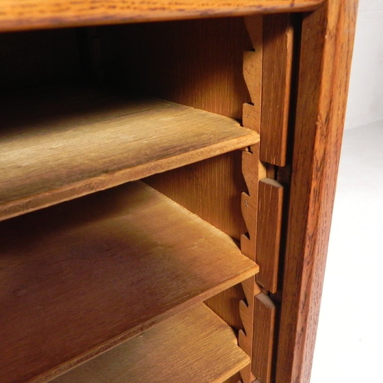 Image 1 of Oak Shutter Cabinet With 1 Shutter, 111 Cm High, 1930s