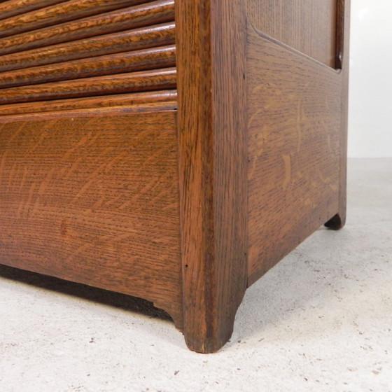 Image 1 of Oak Shutter Cabinet With 1 Shutter, 111 Cm High, 1930s