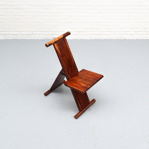 Brutalist Folding Chair France '60s