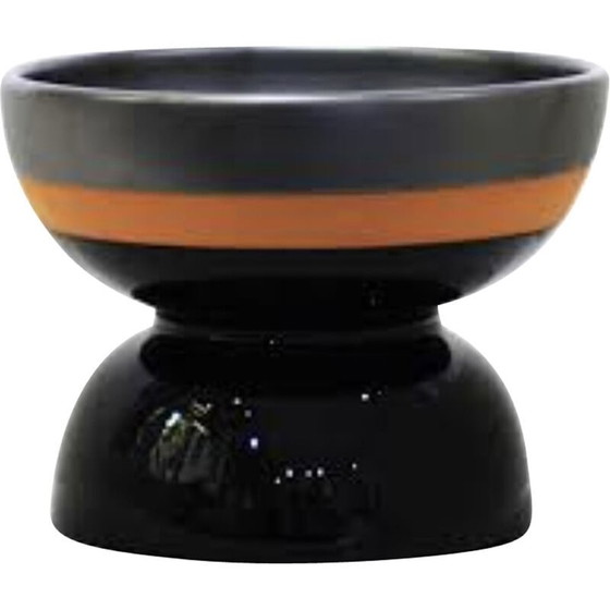 Image 1 of Vintage glazed ceramic centerpiece by Ettore Sottsass