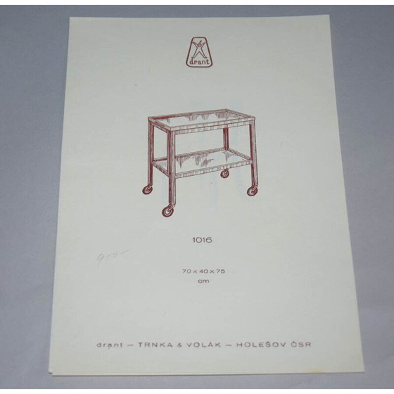 Image 1 of Vintage serving table Drant Trnka and Volak Dřevoprůmysl Holešo, 1940