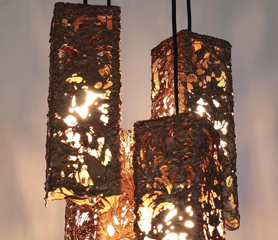 Image 1 of Aimo Tukian copper cascade pendant lamp, 1970s