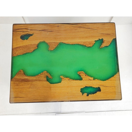 Image 1 of Vintage side table in epoxy resin, 1960
