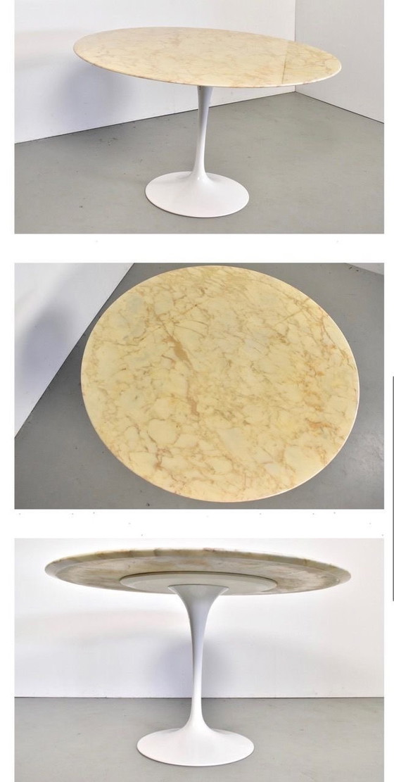 Image 1 of Knoll Marble Tulip Table