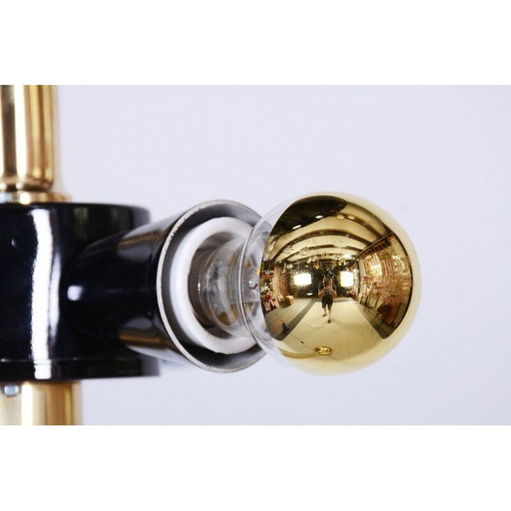 Image 1 of Lampada da terra vintage Art Déco in ottone di Kamenický Šenov, Cecoslovacchia 1960