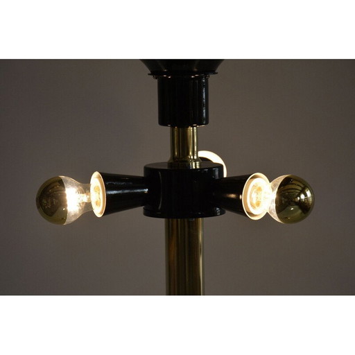 Vintage Art Deco brass floor lamp by Kamenický Šenov, Czechoslovakia 1960