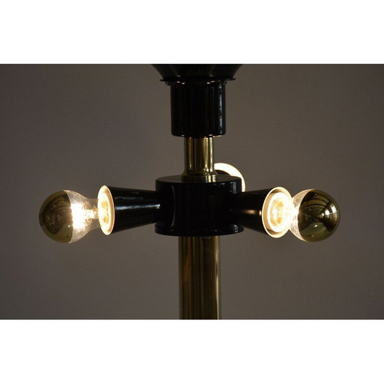 Image 1 of Lampada da terra vintage Art Déco in ottone di Kamenický Šenov, Cecoslovacchia 1960