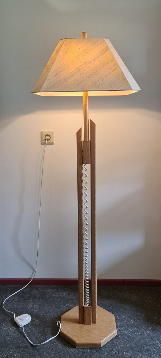 Image 1 of Mid - Century Wooden Floor Lamp