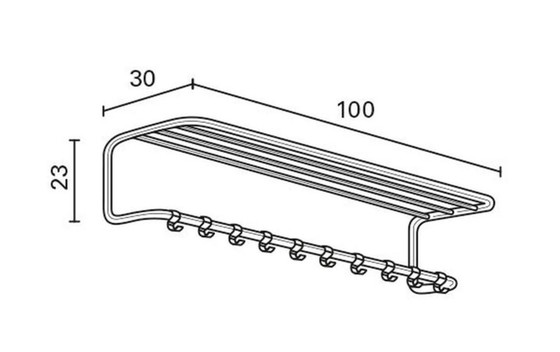 Image 1 of Dutch Originals Gispen coat rack 1013 , gloss chrome