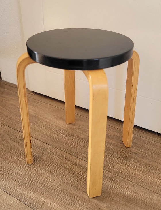 Image 1 of Scandinavian Design Stool Birch Wood