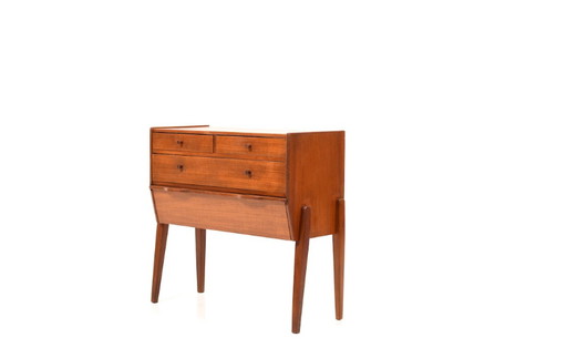 Danish Teak Sewing Table, 1950s