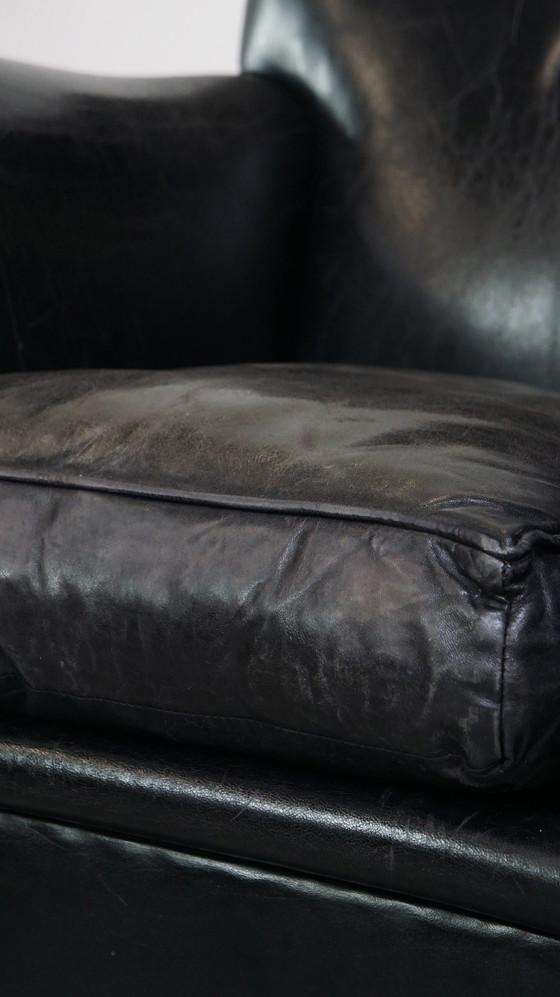 Image 1 of Sheep Leather Armchair In A Black Color