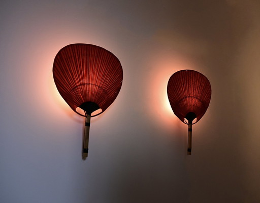 Pair of "Uchiwa" sconces by Ingo Maurer for M Design, 1970S