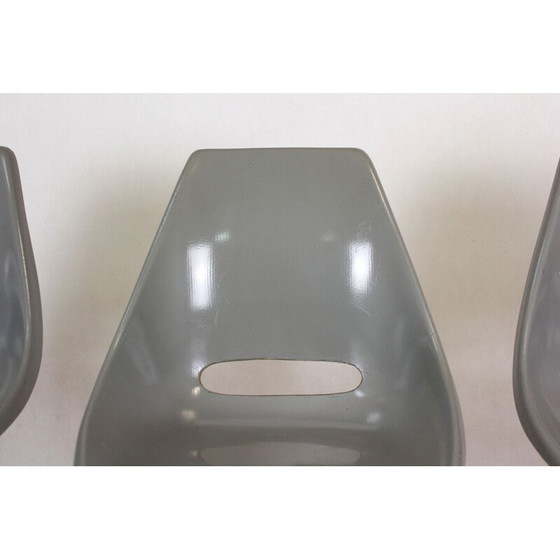 Image 1 of Set of 4 vintage Fiberglass Chairs by Miroslav Navratil for Vertex 1960s