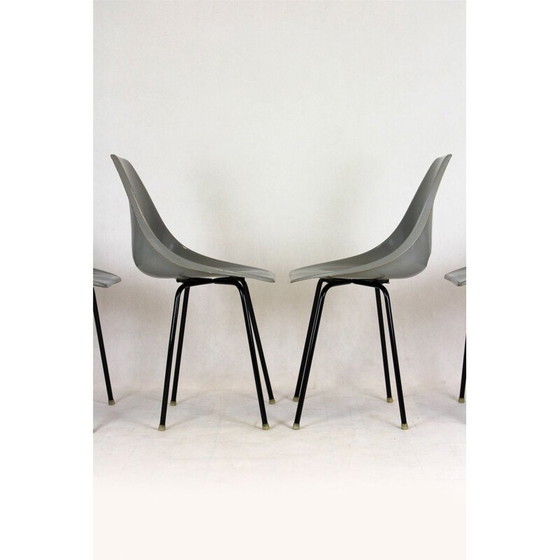 Image 1 of Set of 4 vintage Fiberglass Chairs by Miroslav Navratil for Vertex 1960s
