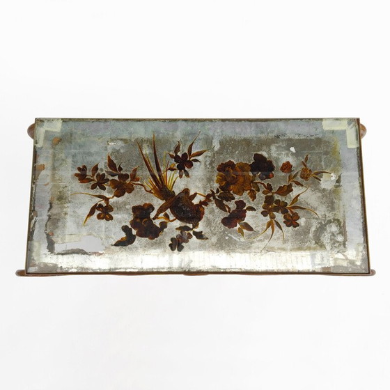 Image 1 of Vintage coffee table in gilded metal by René Drouet - 1940s