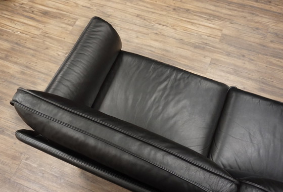 Image 1 of THREE POINT Scala | black | Classically elegant 2.5 seater leather sofa