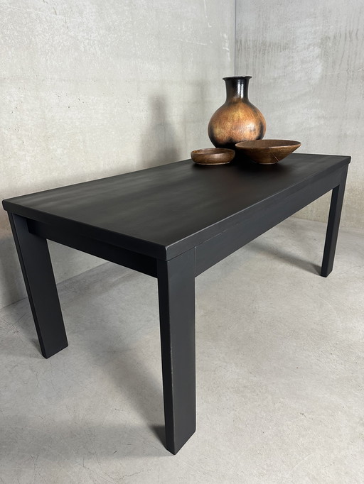 Tavolo da pranzo estensibile brutalista vintage anni '70