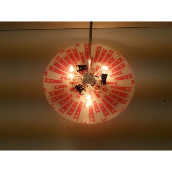 Image 1 of Mid-century glass pendant Napako 1960s