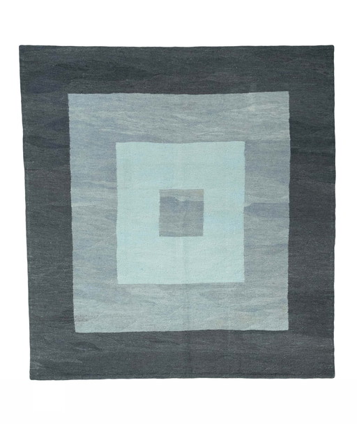 Hand-woven Designer Kilim Fars - 213 X 199 Cm - Modern Geometric Design