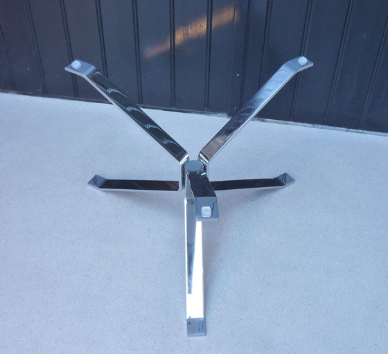 Image 1 of Table de salon vintage verre et chrome