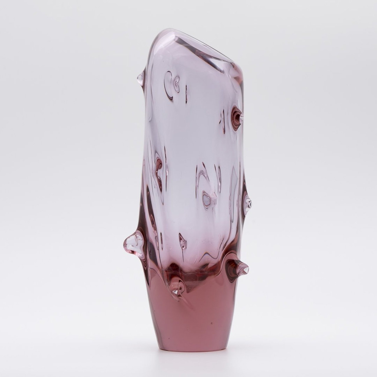 Mid-Century-Modern Miroslav Klinger Glass Vase Alexandrite Nubs