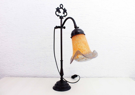 Image 1 of Swan Neck Lamp With Glass Paste 