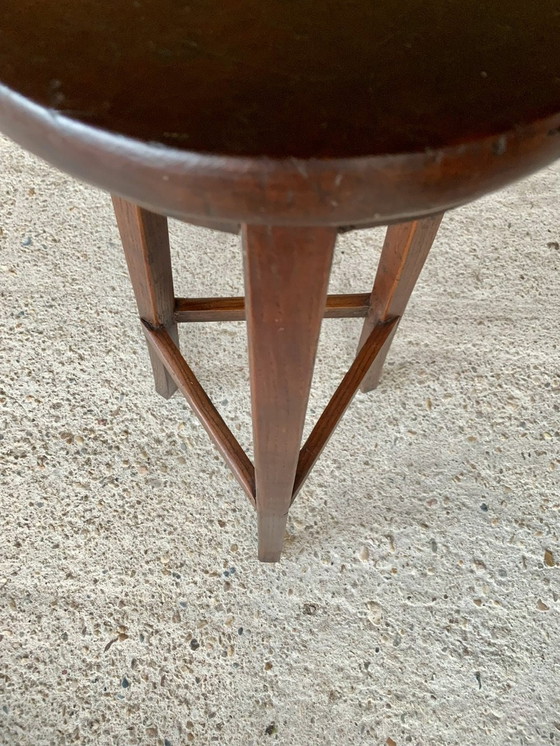 Image 1 of Farmhouse Barstool On Tripod Legs, 1930’S