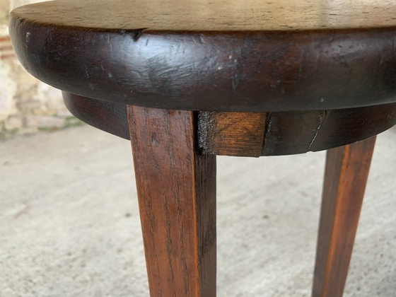 Image 1 of Farmhouse Barstool On Tripod Legs, 1930’S