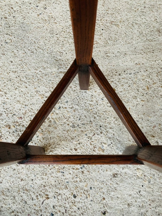 Image 1 of Farmhouse Barstool On Tripod Legs, 1930’S