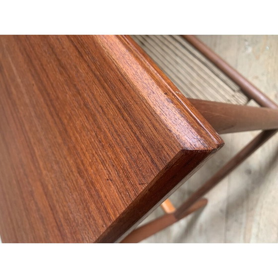 Image 1 of Vintage teak and rope coffee table