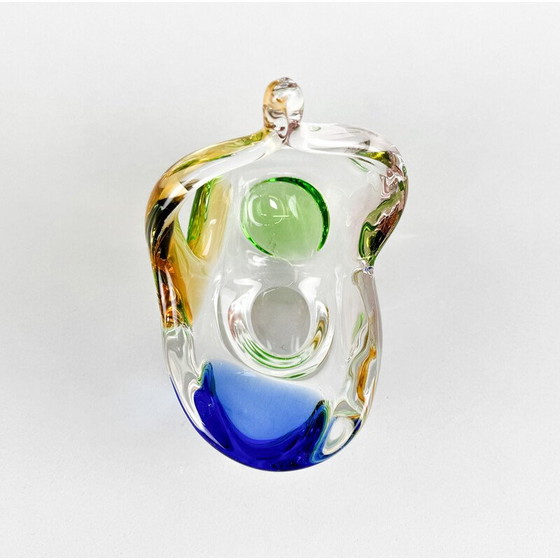 Image 1 of Vintage Art glass bowl by Frantisek Zemek for Mstisov Glassworks, Czechoslovakia 1950s