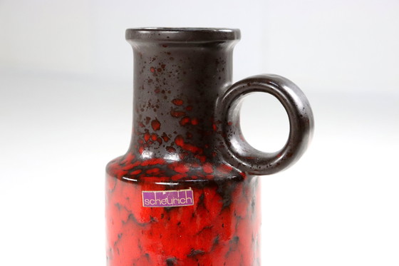 Image 1 of West Ger, Many Vase 401-28 Red Vintage