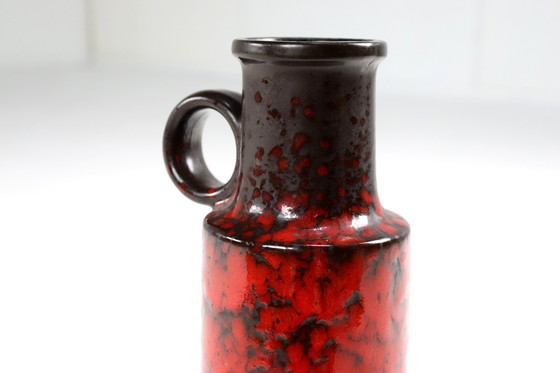 Image 1 of West Ger, Many Vase 401-28 Red Vintage