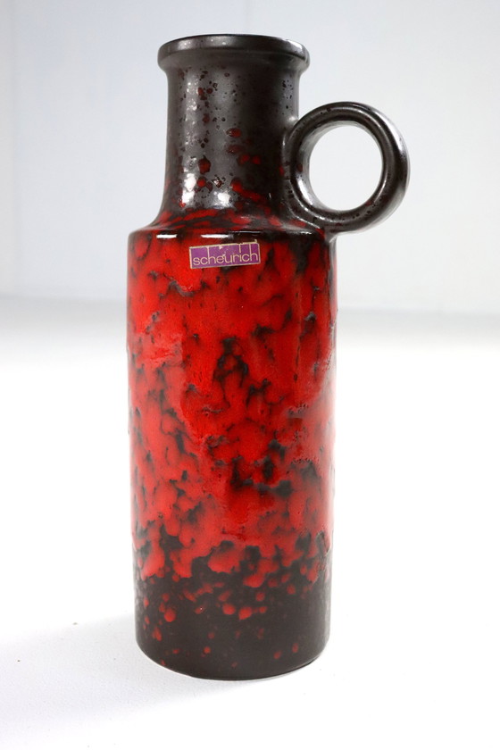 Image 1 of West Ger, Many Vase 401-28 Red Vintage