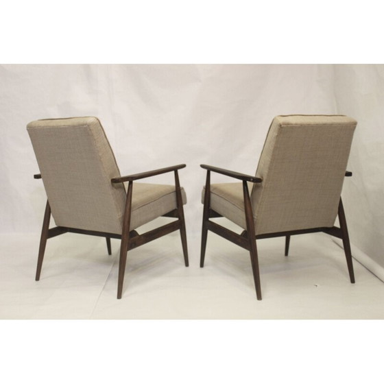 Image 1 of Pair of vintage armchairs 300-190 in beige fabric by Henryk Lis, 1970