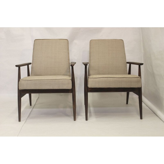 Image 1 of Pair of vintage armchairs 300-190 in beige fabric by Henryk Lis, 1970