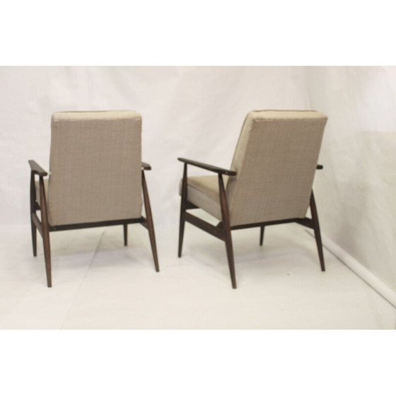 Image 1 of Pair of vintage armchairs 300-190 in beige fabric by Henryk Lis, 1970