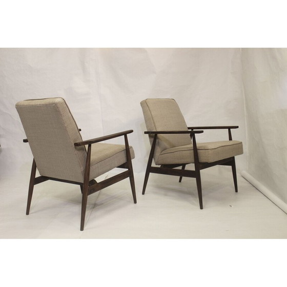 Image 1 of Pair of vintage armchairs 300-190 in beige fabric by Henryk Lis, 1970