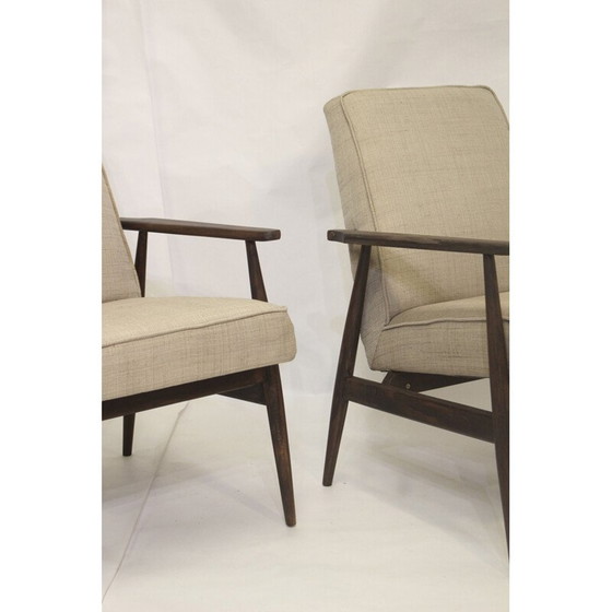 Image 1 of Pair of vintage armchairs 300-190 in beige fabric by Henryk Lis, 1970