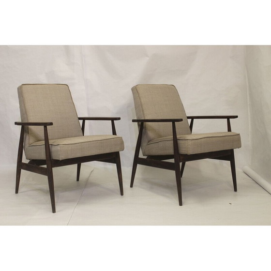 Image 1 of Pair of vintage armchairs 300-190 in beige fabric by Henryk Lis, 1970
