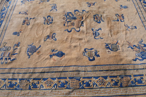 Image 1 of Tapis chinois en laine noué à la main