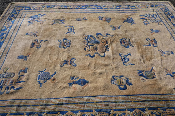 Image 1 of Tapis chinois en laine noué à la main