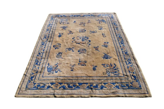 Image 1 of Tapis chinois en laine noué à la main