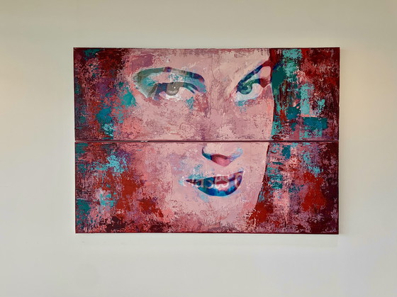 Image 1 of Karin Vermeer - Ava Gardner painting on linen (diptych)