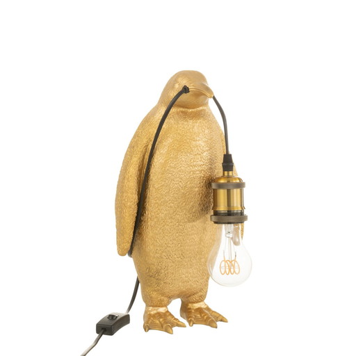 Table Lamp Penguin In Gold