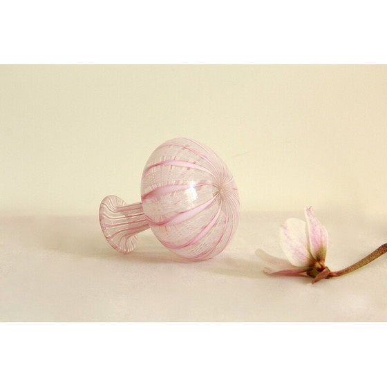 Image 1 of Vintage Fenice Murano Zanfirico Glass Vase by Vetreria La Fenice, Italy 1960s