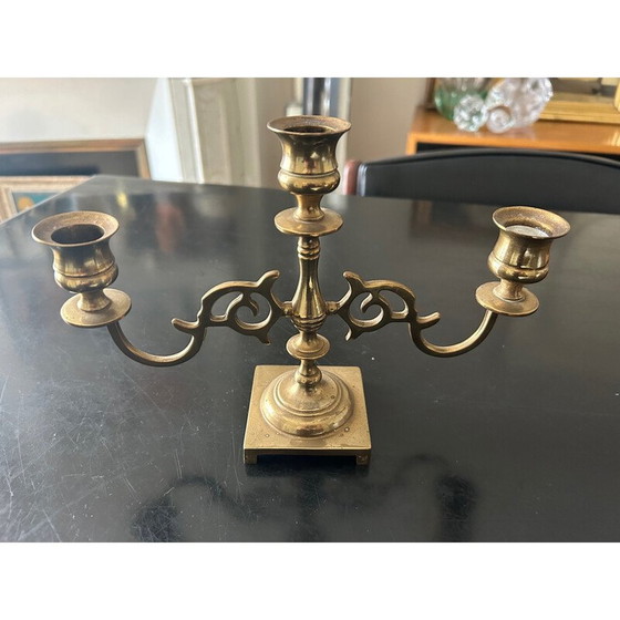 Image 1 of Solid brass candlestick, 1950